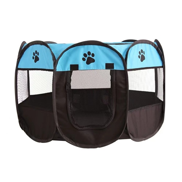 Dog Playpen Foldable & Portable Indoor/Outdoor Activities Removable Zipper Top M - Picture 3 of 10
